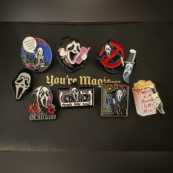 5/20$  Scream Ghost Face Ghostface Horror Kawaii Aesthetic Goth Enamel Pin - Picture 12 of 16